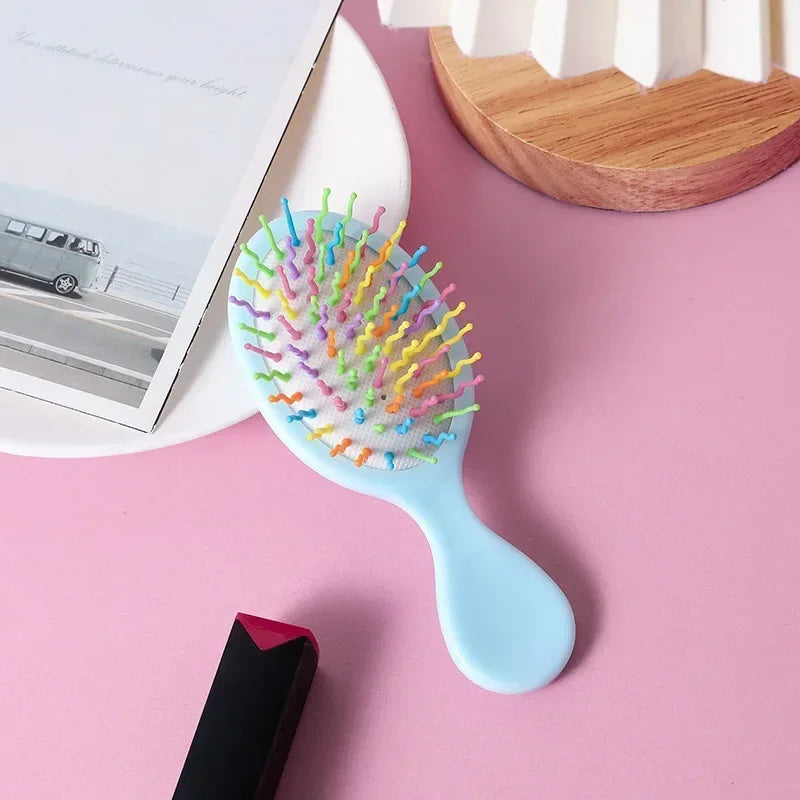 Brosse à coussin d’air pour enfants, couleur pastel — Soin des cheveux, brosse de massage, démêlante, antistatique et accessoire de coiffure.