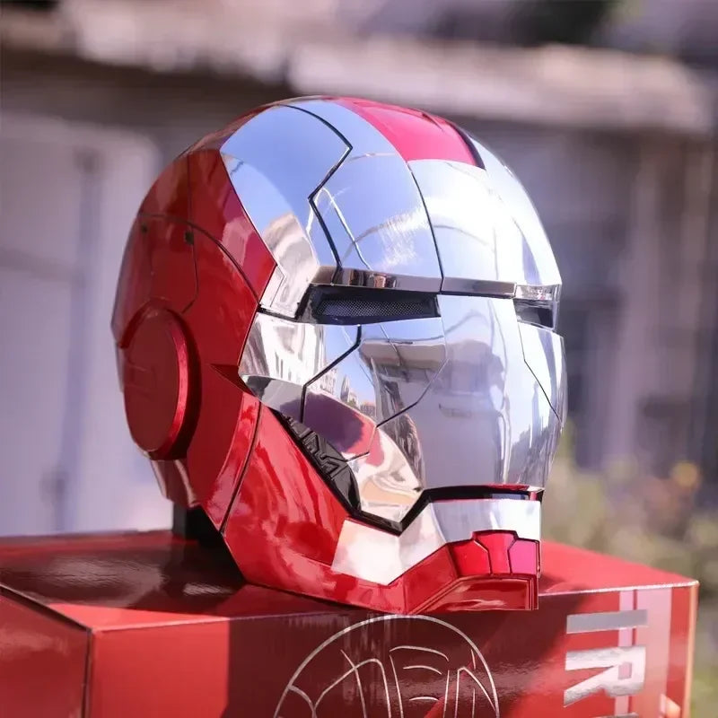 Casque Iron Man Mk5 Helmet Voix électronique Control Helmet Cosplay Led E