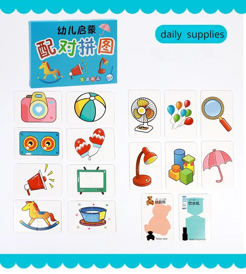 Puzzle animaux,fruits,véhicules