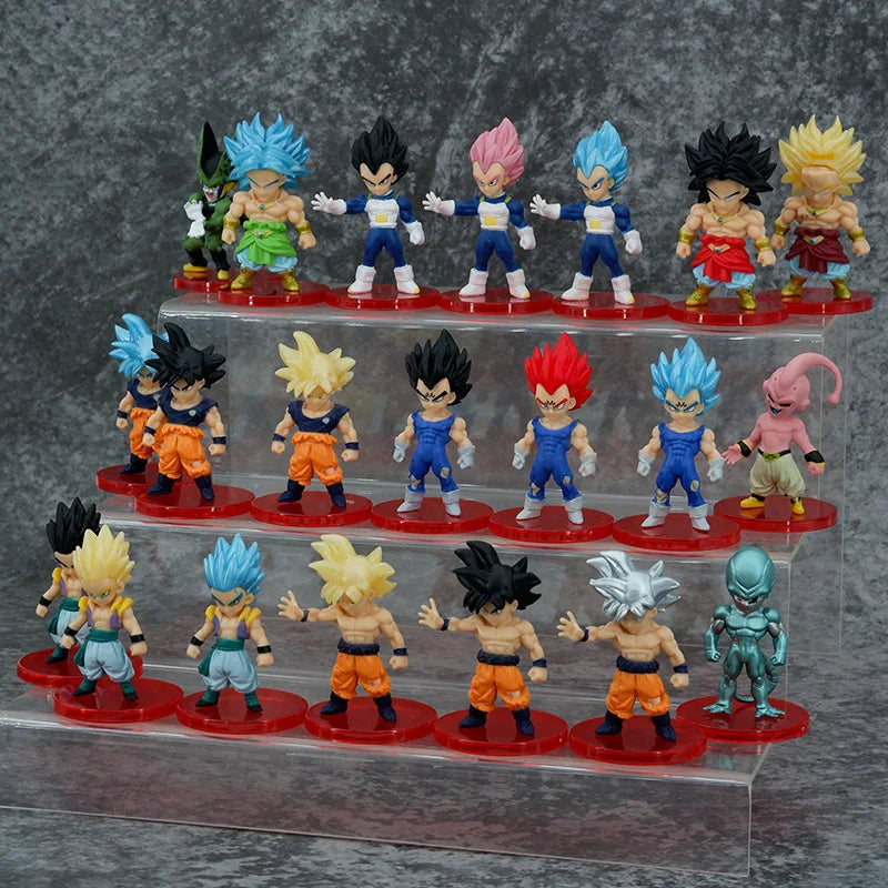 Lot de 21 figurines de Dragon Ball- Super Saiyan Goku Vegeta Action Figures DBZ
