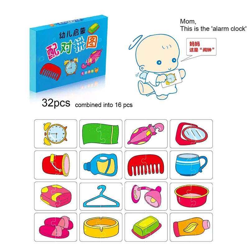 Puzzle animaux,fruits,véhicules