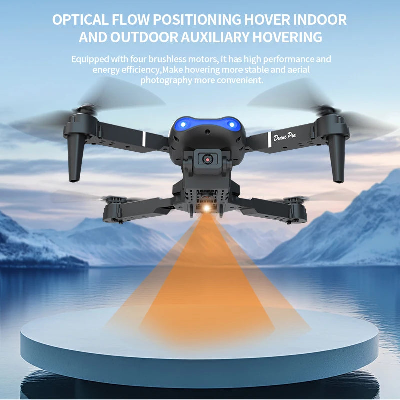 Nouveau drone E99 Pro 8K HD à double caméra, mode de maintien d’altitude, pliable, mini drone WiFi pour photographie aérienne, quadricoptère RC.