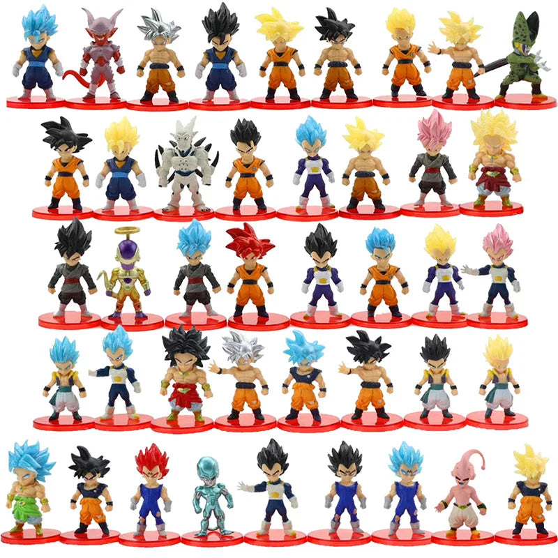 Lot de 21 figurines de Dragon Ball- Super Saiyan Goku Vegeta Action Figures DBZ