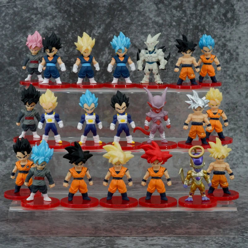 Lot de 21 figurines de Dragon Ball- Super Saiyan Goku Vegeta Action Figures DBZ