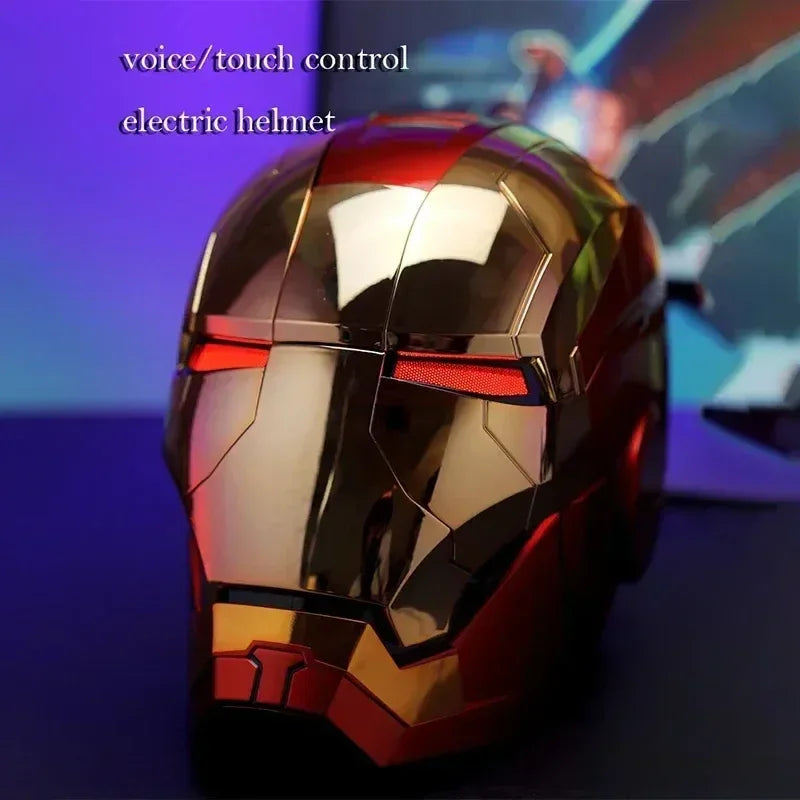 Casque Iron Man Mk5 Helmet Voix électronique Control Helmet Cosplay Led E