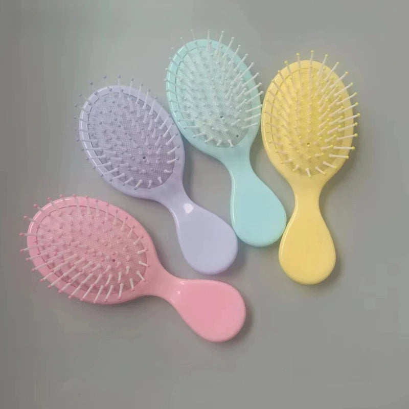 Brosse à coussin d’air pour enfants, couleur pastel — Soin des cheveux, brosse de massage, démêlante, antistatique et accessoire de coiffure.