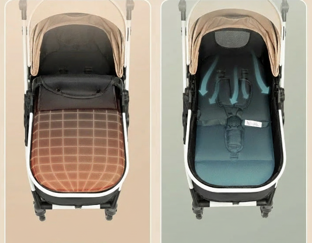 Poussette Bébé 3-en-1 Ultra-Légère