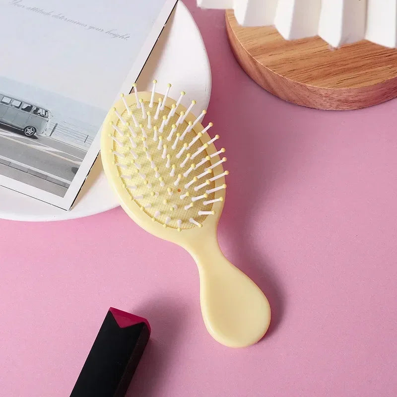 Brosse à coussin d’air pour enfants, couleur pastel — Soin des cheveux, brosse de massage, démêlante, antistatique et accessoire de coiffure.