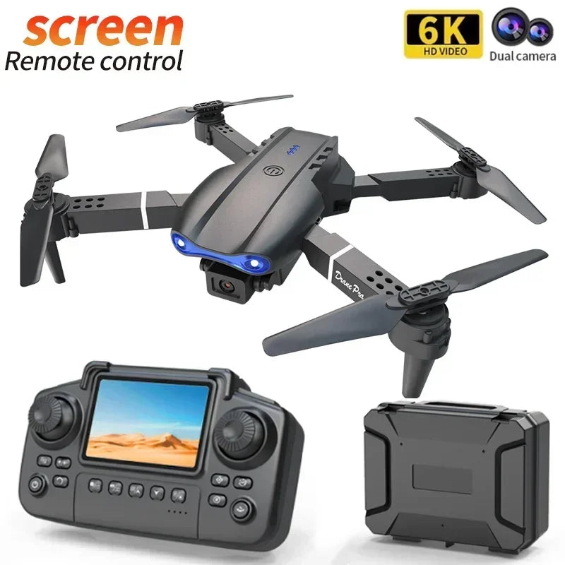Nouveau drone E99 Pro 8K HD à double caméra, mode de maintien d’altitude, pliable, mini drone WiFi pour photographie aérienne, quadricoptère RC.